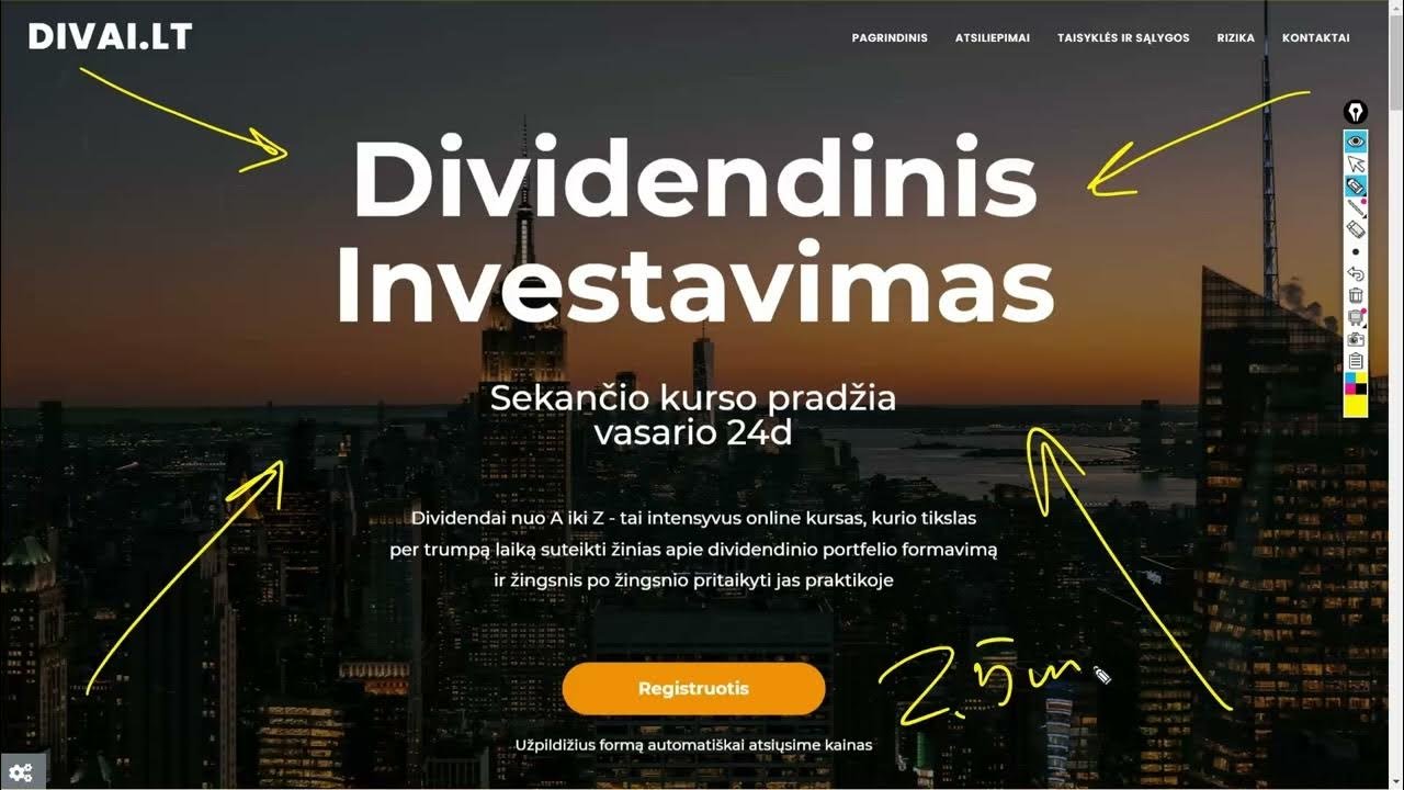 Dividendinis Investavimas nuo A iki Z – Intensyvus online kursas – nuo 2025m Vasario 24 dienos