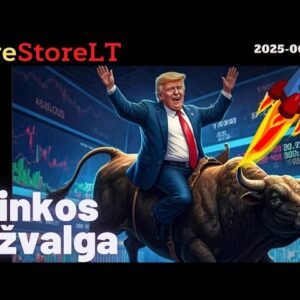 JAV akcijų rinkos savaitės apžvalga, idėjos #trump #pltr #eqix #amgn #tsla #nvda #mu #nke
