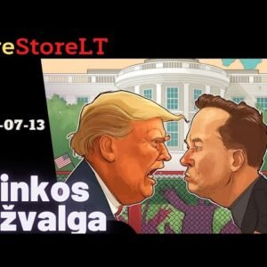 JAV akcijų rinkos savaitės apžvalga, idėjos #trump #musk #nvda #mrk #tsla #dal #aes #btc #gold