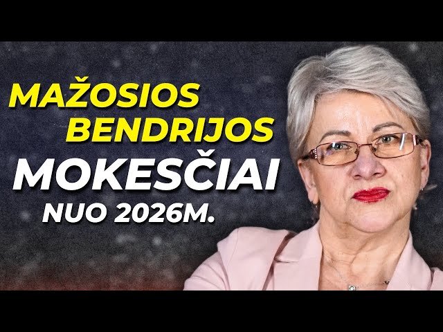 Kaip keičiasi MAŽOSIOS BENDRIJOS mokesčiai nuo 2026 METŲ?
