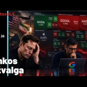 Tesla ir Google krenta! Obligacijos kelia grėsmę, geopolitika spaudžia rinkas | Savaitės apžvalga