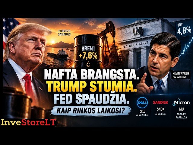 Nafta +7,6%, FED spaudžia, kodėl rinkos vis dar laikosi?