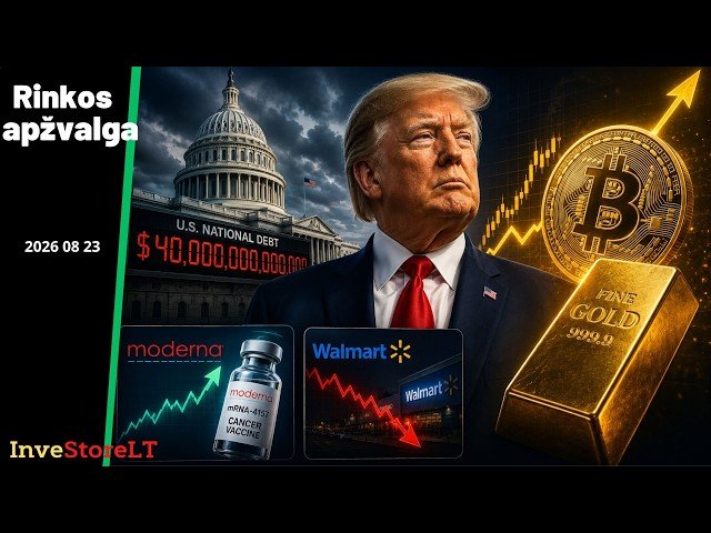 40 TRLN. JAV SKOLA: RINKA SIUNČIA SIGNALĄ | Bitcoin, auksas, akcijos